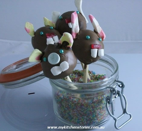 easter bunny cake pops. Cup cakes were on the list,
